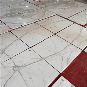 High Grade Custom Cut Calacatta White Marble Tiles For Wall