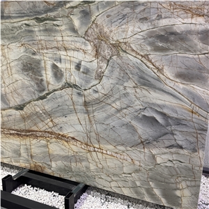 High Quality Chile Rainbow Quartzite Slabs Bookmatch Wall