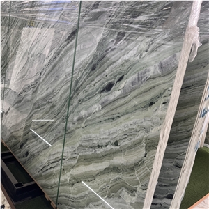 High Quality Green Cloud Marble Slab For Interior Decoration