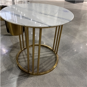 Home Furniture Round White Marble Coffee Table For Sale