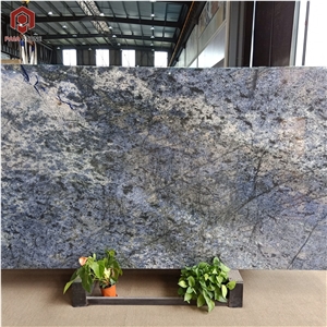Luxury Azul Cristal Granite Slab For Interior Wall