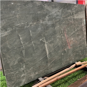 Luxury Emerald Green Quartzite Slabs For Background Wall