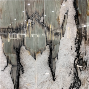 Luxury High End Cristallo Tiffany Quartzite Slabs For Wall