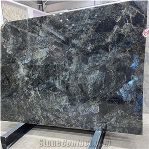 Luxury Natural Labradorite Blue Granite Slabs For Wall Floor