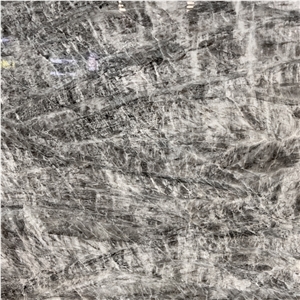 Luxury Snow Mountain Silver Fox Marble Slabs Interior Decor