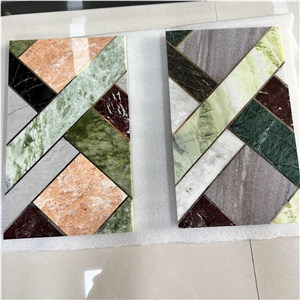 Mixed Color Marble Tray For Home Decorations