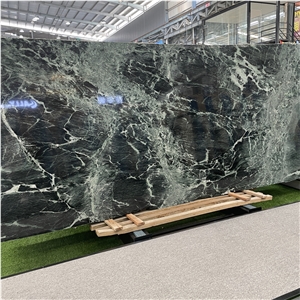 Natural Prada Green Marble Slab For Interior Wall Design