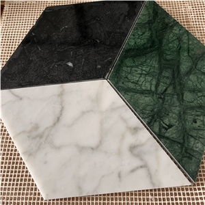 New Design Mixed Marble Rhombus Mosaic Tiles For Home Wall
