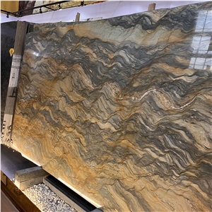 Polished Silk Road Quartzite Slabs For Wall And Floor Tiles