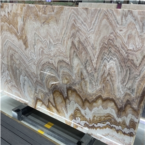 Professional China Rainbow Onyx Slabs For Home Decoration