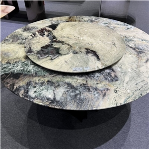 Valley Orchid Quartzite Round Dining Table Home Furniture