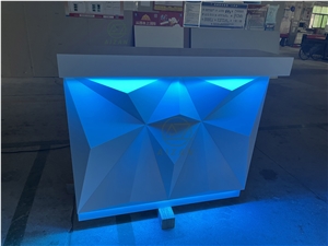 Artificial Stone Modern Custom Reception Desk