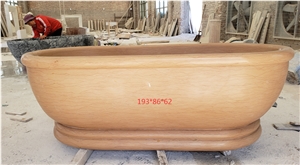 Commercial Marble Bathtub Stone Kenya Black Vessel Bath Tubs