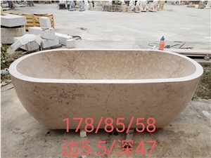 Pedestal Stone Tub Marble Guangxi White Vessel Hotel Bathtub