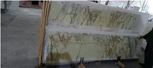 Prefab Marble Calacatta Gold Kitchen Countertops