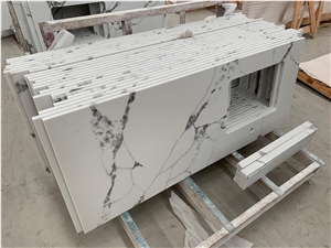 Artificial Calacatta Engineered Stone Quartz Countertops