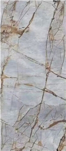 12Mm Marble Look Sintered Stone Slab With Gold Vein