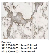 Pandora Sintered Stone Artificial Slabs
