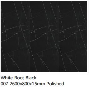 White Root Black Sintered Stone  Slabs & Tlies