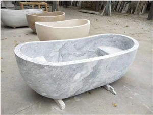 Classic Travertine Natural Stone Bathtub, Beige Travertine Bathtub