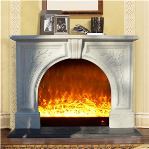 Natural Stone Fireplace,Han White Marble Fireplace