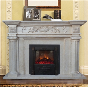 Natural Stone Fireplace,Han White Marble Fireplace