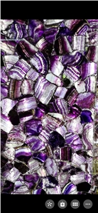 Purple Gemstone Slab-- Purple Agate Semiprecious Stone
