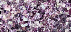 Purple Quartz Semiprecious Stone Dining Table,Large Gemstone Table