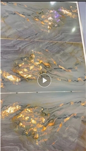 Landscape Painting Marble - All Rivers Run Into Sea- Wall