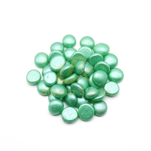 17-19Mm Green Spray Colored Glass Beads Flat Glass Beads