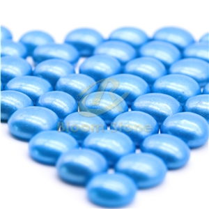 17-19Mm Ocean Blue Spray Colored Glass Beads