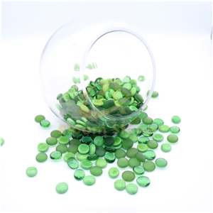 17-19Mm Premium Green Mixed Flat Glass Marbles