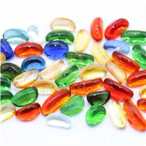 27-30Mm Glass Bean For Sale High Quality Mixed Glass Cashew