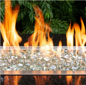 Blue Fire Glass Diamonds Fire Pit Rocks For Gas Fireplace