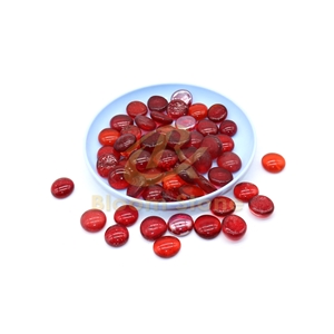 Red Color 17-19Mm Flat Glass Marbles Premium Flat Gems
