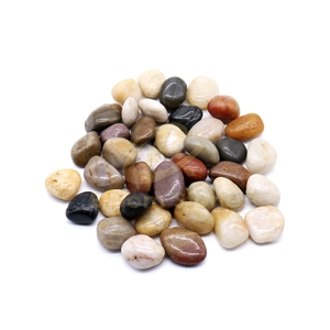 A Grade Mixed Color Polished Pebble Stone For Decoration