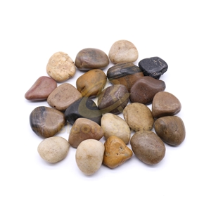 A Grade Mixed Color Polished Pebble Stone For Decoration
