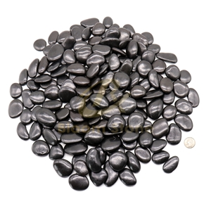 Black High Polished Pebble Stone For Decoration