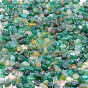 Green Natural Polished Agate Stone For Vase Filler Gravel