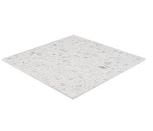 Italy Sacra Bianco White 24X24 Honed Terrazzo Tiles