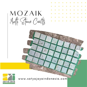 Sukabumi Green Stone Mosaic, Pebble Stone Mosaic