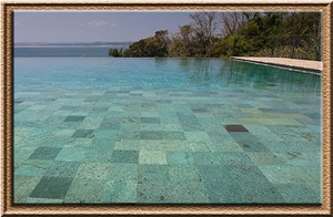 Sukabumi Green Stone Pool Coping, Pool Tiles