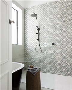 Fish Scale Marble Mosaic Tiles