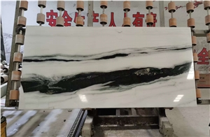 China Panda White Marble Polish Slab &Tile