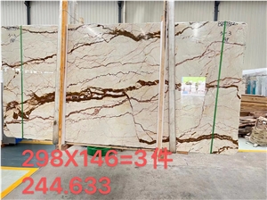 Golden Dragon Sofitel Gold Marble Bookmatching Slabs & Tiles