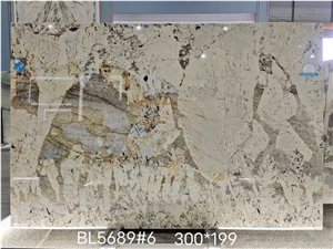 Patagonia Exotic Gold Brown Quartzite Big Slabs Backlit