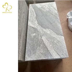 New Nero Santiago Flamed Brushed Tiles