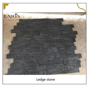 UNION DECO Black Slate Cladding Stone Split Face Slate 18X35