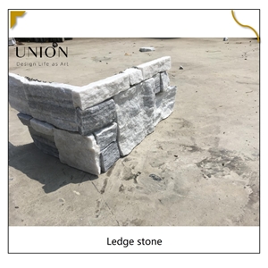 UNION DECO Cloudy Grey Stone Veneer Quartzite Corner Stone