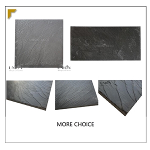 UNION DECO Natural Black Slate Tile For Flooring And Wall